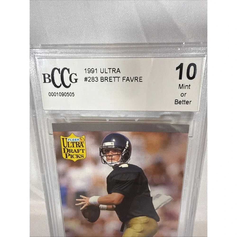 1991 Fleer Ultra Brett Favre #283 Atlanta Falcons Rookie Card BCCG 10 Mint